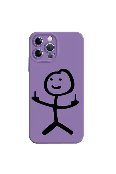 REDz Accessories Husă Matchman 1, protecție cameră, compatibilă cu iPhone 15 Pro, silicon moale, violet