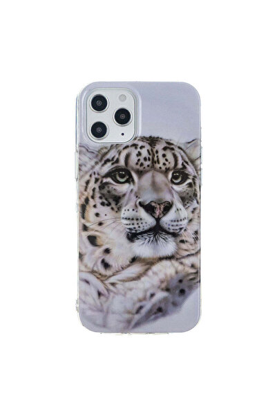 REDz Accessories Carcasă din silicon compatibilă cu iPhone 12, model leopard,...