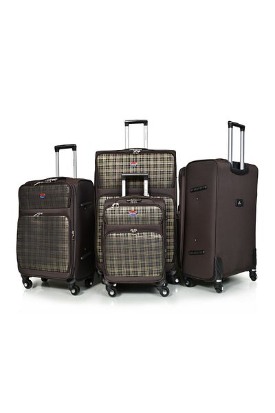 MORANO Murano 4-Piece Suitcase Set, 32/28/24/20 Inch, Durable Canvas