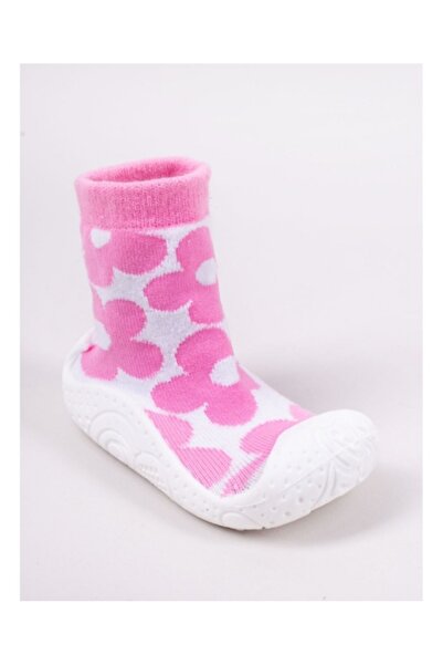 Superbaby Mocasini pentru copii cu talpă antiderapantă – Design cu flori roz