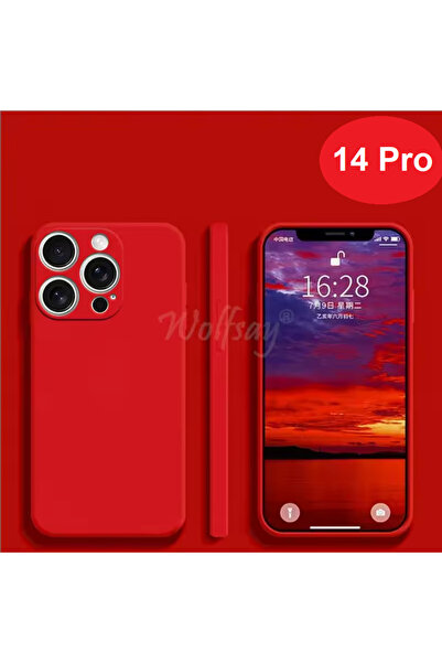 Balerion Apple iPhone 14 Pro Kılıf Kadife Lansman Soft Yumuşak Liquid Silikon...