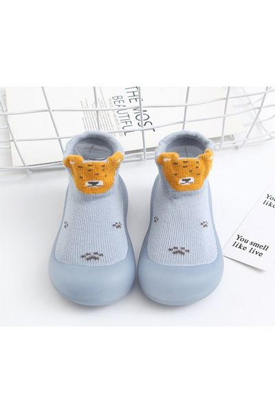 Superbaby Mocasini bleu cu talpa antiderapanta - Teddy