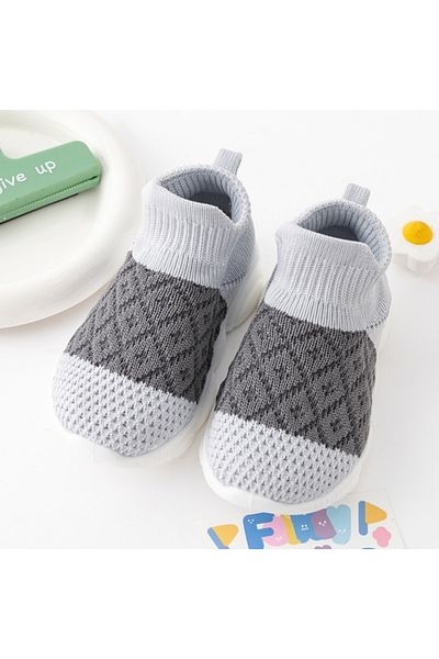 Superbaby Gray moccasins for children