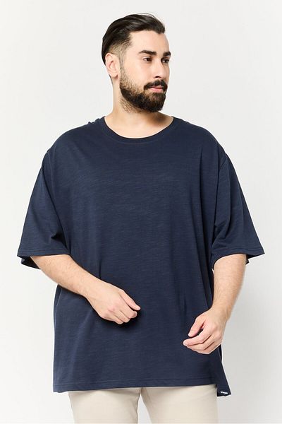 WRANGLER Men Crew Neck Short Sleeves Solid T-Shirt, Navy