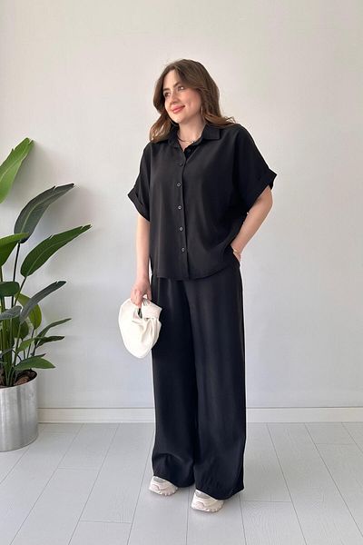 MaziButik Short Sleeve Suit Black