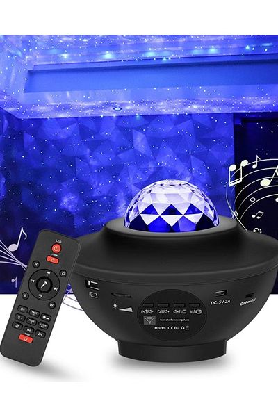 Primo Plus Star lighting device with speakers to play music, black