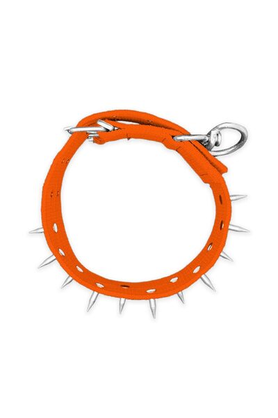 SAVEX Woven Studded Dog Collar - 5*80 cm - Orange