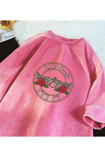 Touz Moda Rock Series Washable Guns N' Roses Unisex Vintage T-shirt