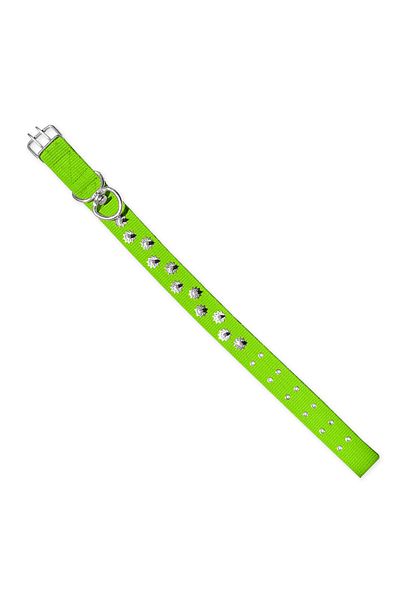 SAVEX Woven Stud Dog Collar - 4*70 cm - Green