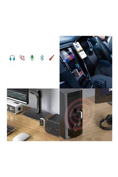 Go-Des Go-Deez GD-BT206 Bluetooth 5.3 Wireless Audio Receiver Adapter with Aux Input and Type-C Port