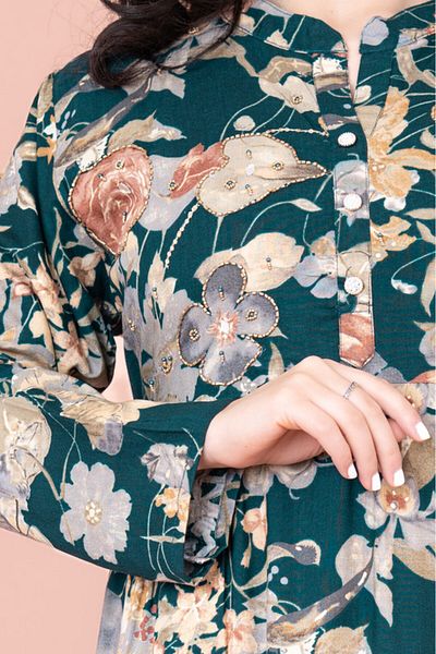 IKKXA Floral Flare Jalabiya