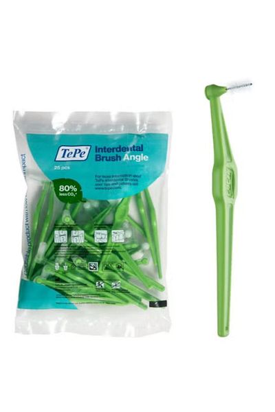 TePe Green 0.8mm Slanted Interdental Brushes 25 Pieces