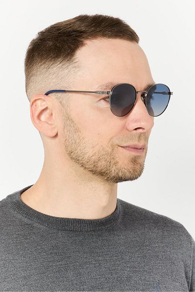 Timberland Men Tb9315 Round Sunglasses, Gunmetal