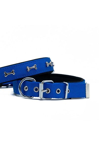 Alan Doggie Comfort Woven Bone Collar Royal Blue 2.5*42-50 Cm (DSBT-2562 L)