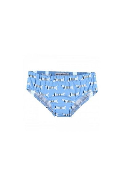Archimede Slip de baie Caine albastru cu protecție dublă (3-6 luni)