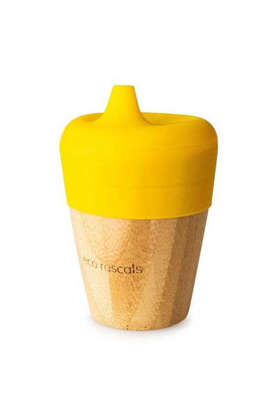Rascals Small bamboo cup 190 ml, yellow, eco rascals