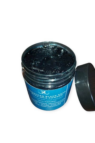 VİSKOYAT Black Soap with Moroccan Nila Powder 200G/Moroccan Nila Powder Moroccan Spa/Moroccan Black Soap ,Body Scrub.