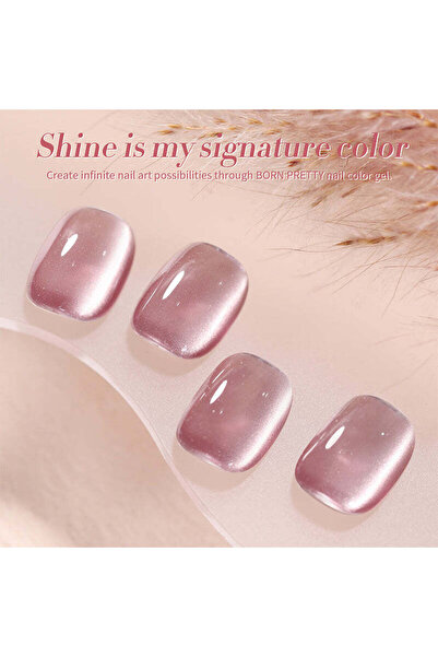 Born Pretty Dried Rose Moonlight Cat Magnetic Gel/Saten Gül Kurusu Kedi Gözü Kalıcı Oje-10ml