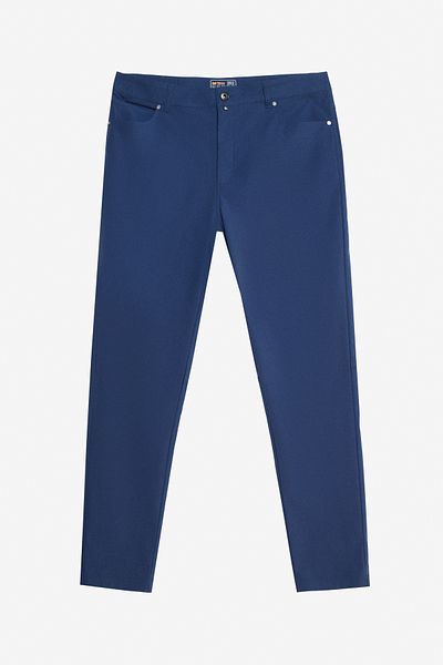 ALTINYILDIZ CLASSICS Men's Navy Blue 360 All-Way Stretch Slim Fit Slim Fit 5 Pocket Casual Trousers