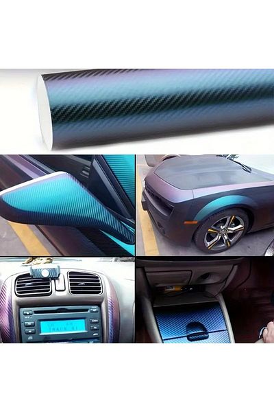 61 AVM 3D Chameleon Carbon Foil Car & Motorcycle Wrapping Foil – 30×100 cm