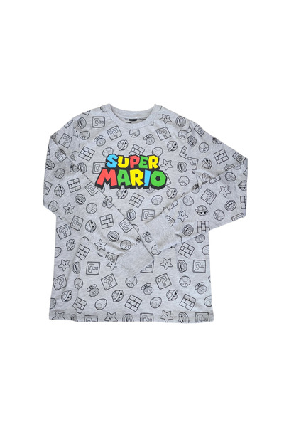 By Cwhr 100% Cotton Super Mario Long Sleeve Boys Sweat Boys Single Top Boys Pajama Top