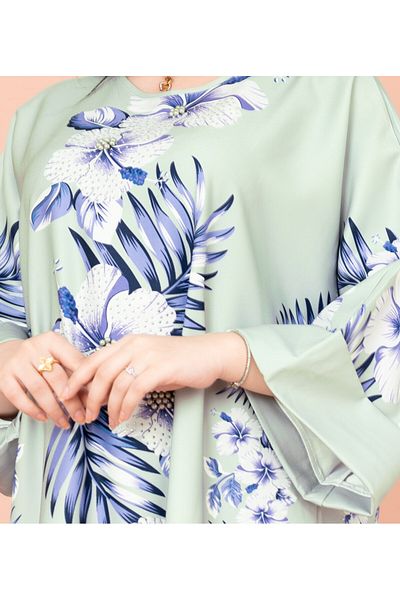 IKKXA Floral Printed Long Gown Fustan