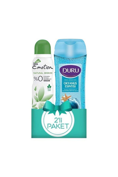 Emotion Duru Deo 150 Ml Natural Breeze + Okyanus Esintisi Duş Jeli 250 Ml