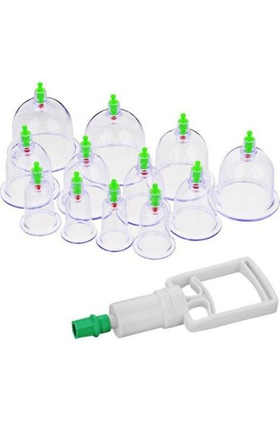 Genel Markalar 13 Parça Hacamat Kupa Çekme Seti - Vakumlu Masaj Aleti Seti