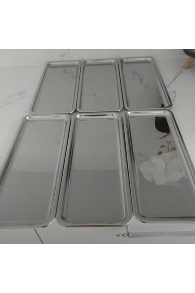 SENEMİSS BUTİK Lüx 6'lı Baton Paslanmaz Çelik Gümüş Renk Çay, Kahve, Dekorati...