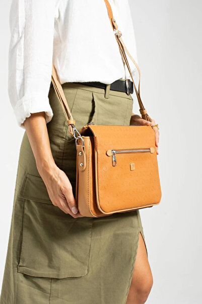 Just Polo حقيبة كتف نسائية فاخرة مقاومة للماء مزودة بحزام قابل للتعديل مطبوع