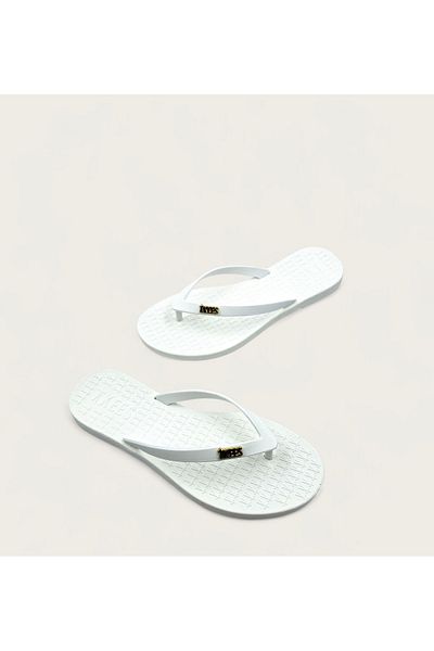 Tkees White Color Flip Flop Women's Flip Flops Beach Slippers