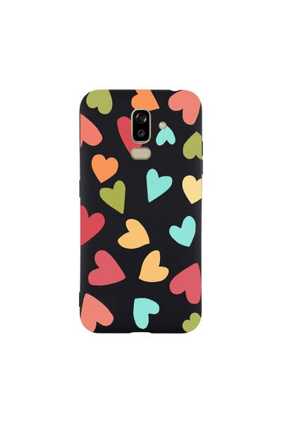 PrintiFy Samsung Galaxy J8 ile Uyumlu Tropikal Kalpler (0214b) Tasarımlı Siya...
