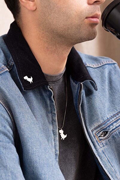 Dream Cut Collection Dream Cut Pixel Dino Steel Brooch Pin