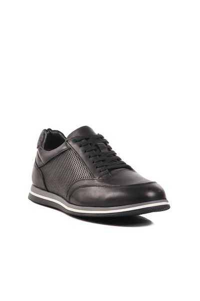 WALKWAY Black Genuine Leather Men's Casual Shoes Mika m