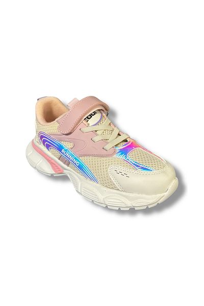 İdeal Cool Javed Girl's Banded Mesh Daily Very Comfortable Sports Shoes