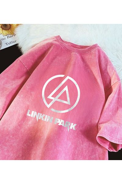 Touz Rock Series Linkin Park Logo Μαύρο μπλουζάκι Unisex Oversize