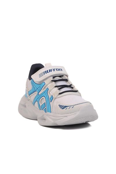 WALKWAY White Navy Blue Mesh Lightweight Boy's Sports Shoes 2351 P