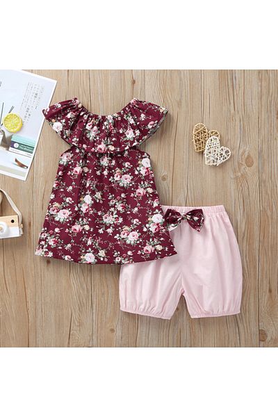 Superbaby Costume with blouse and puffy pants for girls