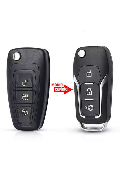 Luxe Aksesuarr Ford Transit Fiesta Focus Mondeo Custom Sustalı Converter-Conversion 3 Button Key Control Cup