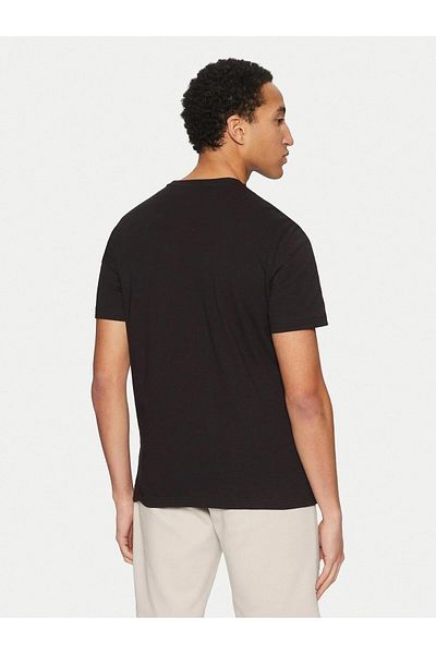 Calvin Klein Men's Short Sleeve Cotton Crew Neck Black T-Shirt with Text Detail K10K1141