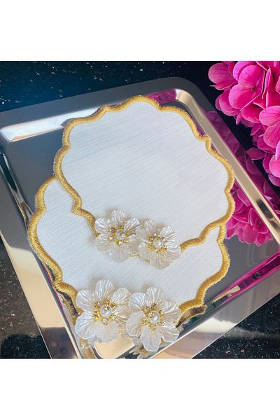 ELÇİÇEK HOME Presentation Napkin, Cocktail Napkin, Coffee Side Presentation Napkin 2 Pieces