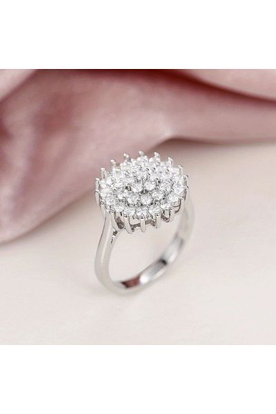 ByLily Romantic Lotus Flower Themed Ring, Elegant.