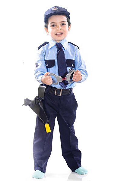 OULABİMİR Türk Polis Kostümü Çocuk Kıyafeti