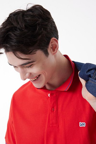 Lee Ss κοντομάνικο Polo T-s Κόκκινο ανδρικό κοντομάνικο μπλουζάκι