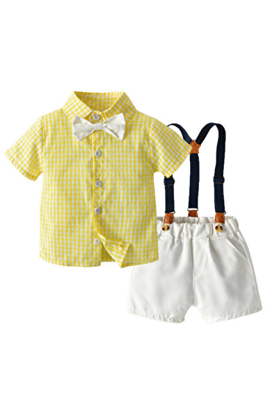 Superbaby Κομψό κοστούμι για αγόρια - Κίτρινο