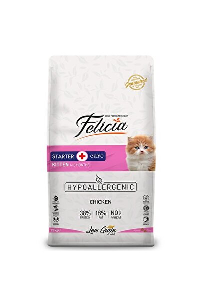 Felicia Düşük Tahıllı Hipoalerjenik Tavuklu Anne ve Yavru Kedi Maması 12 Kg -...