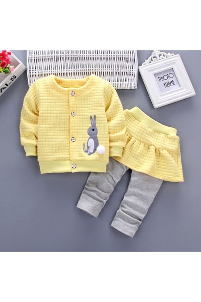Superbaby Compleu galben fetite - Bunny