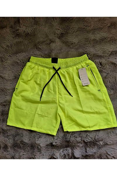 yenteks Ανδρικό μαγιό Neon Green Basic Standard με τσέπες