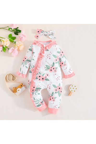 Superbaby Salopeta pentru bebelusi - Rose flowers