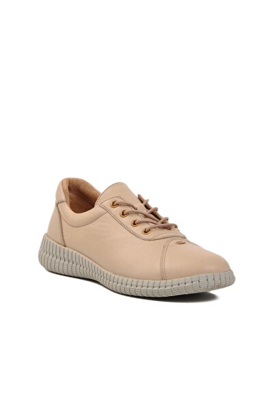 Venüs Beige-Nude Genuine Leather Women's Casual Shoes 2216114 Y Z